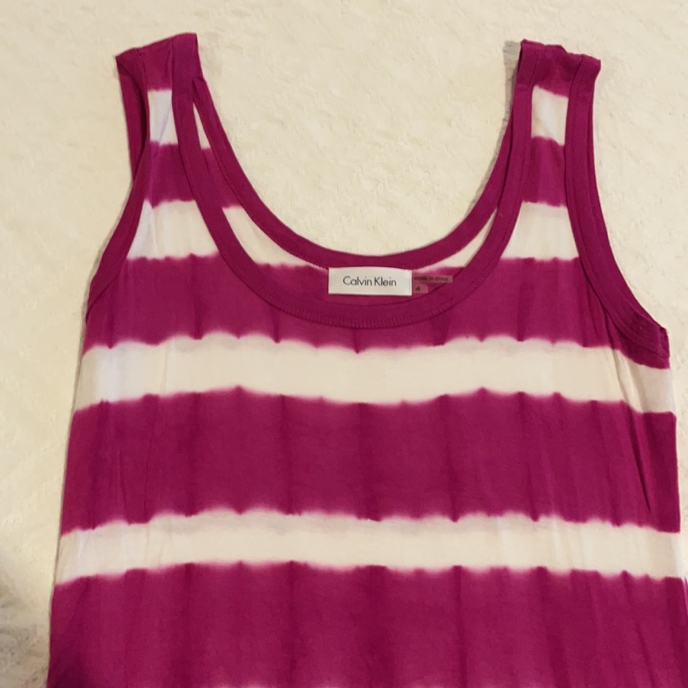 Calvin Klein Maxi Dress Tie Dye Fushia 4 - Picture 13 of 17